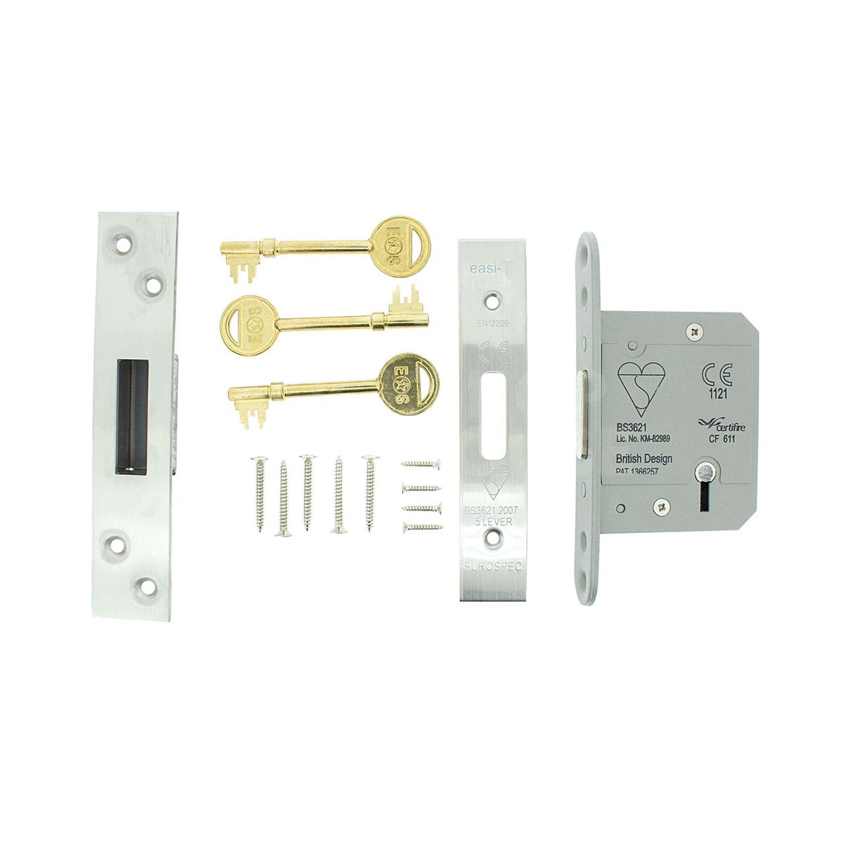 Gallery Image: Eurospec Easi-T 5 lever Deadlock - BS3621