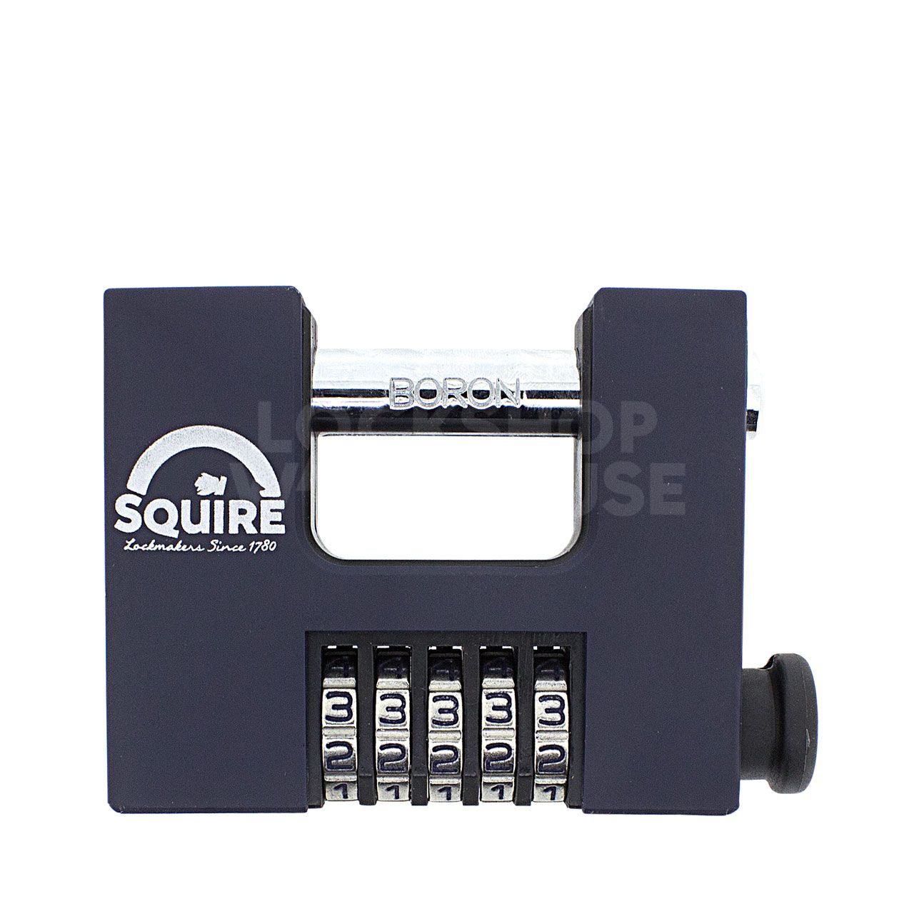 Dimensions Image: Squire CBW85 5 Wheel Brass Combination Padlock