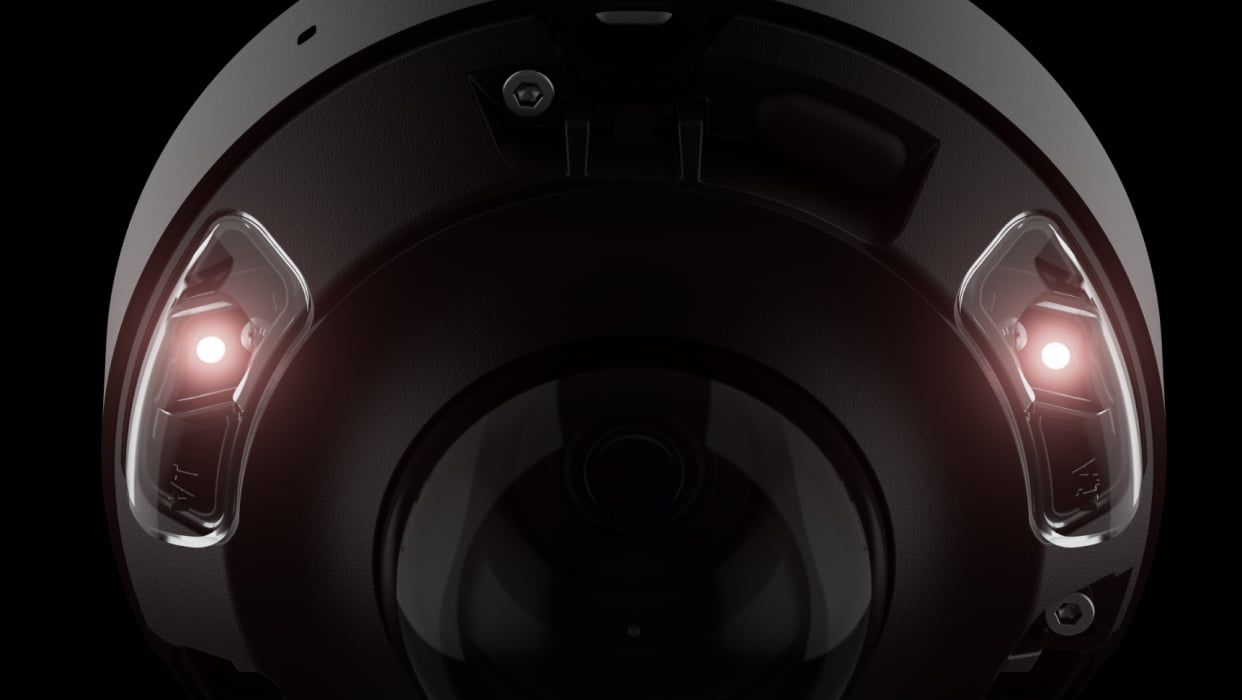 DomeCam Mini infrared emitters beneath the dome
