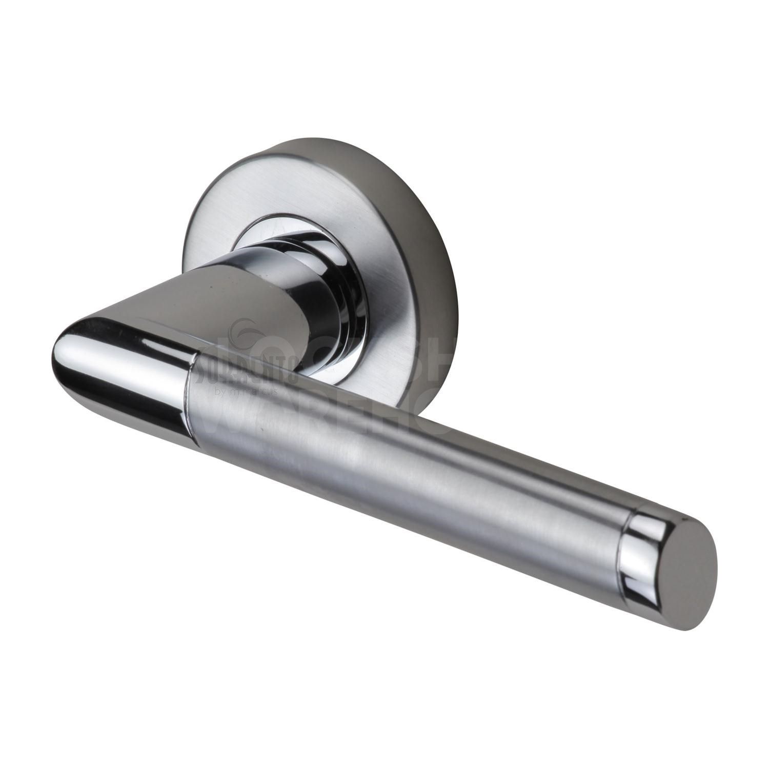 Modern Mercury Door Handles (Pair) by M Marcus