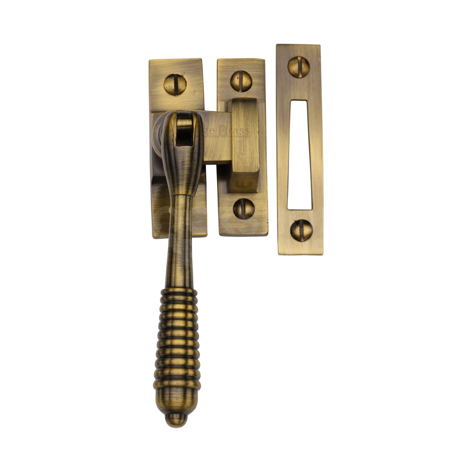 Heritage Brass Traditional Mortice & Hook Plate Reeded Casement Fastener