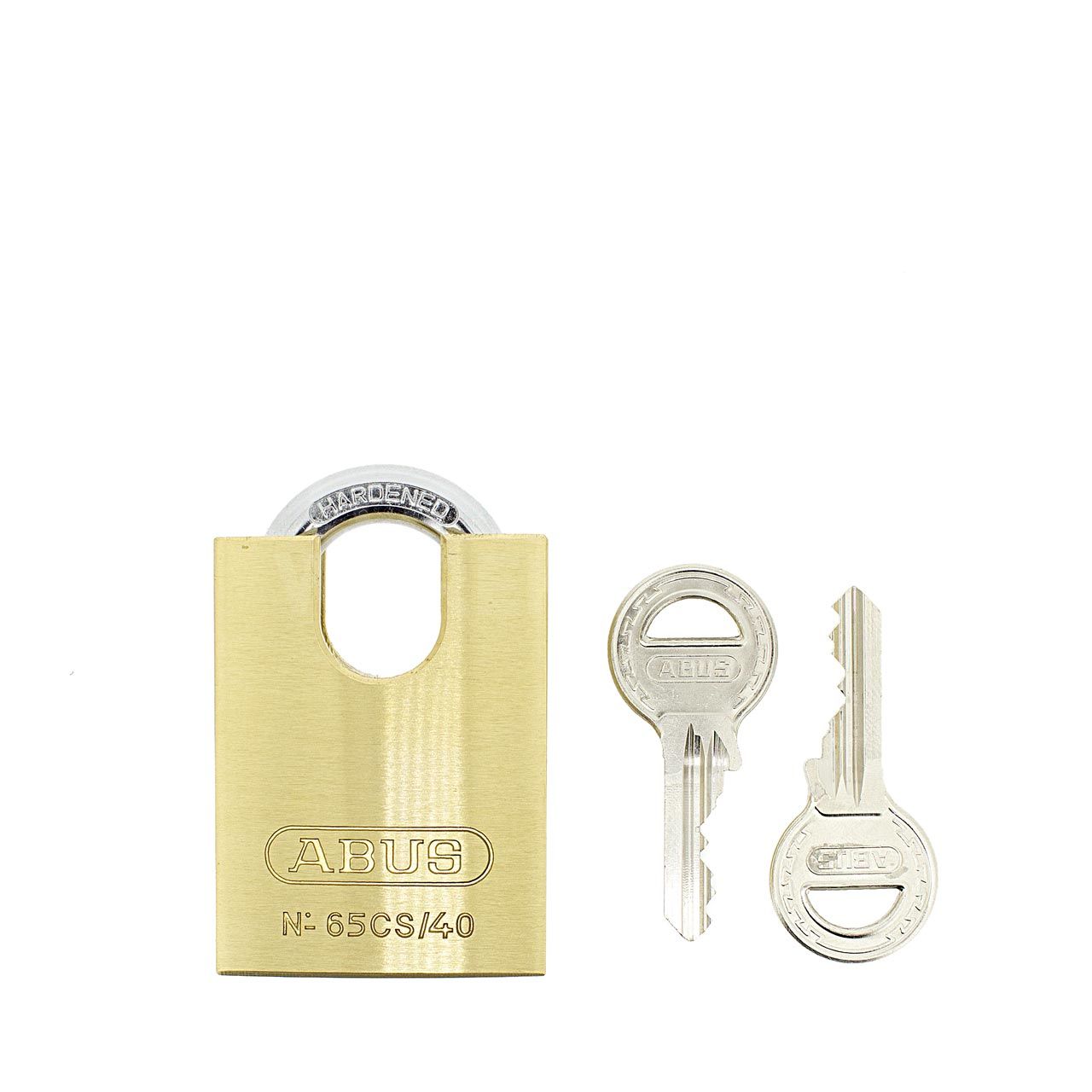 Dimensions Image: ABUS 65CS/40 Brass Closed Shackle Padlock