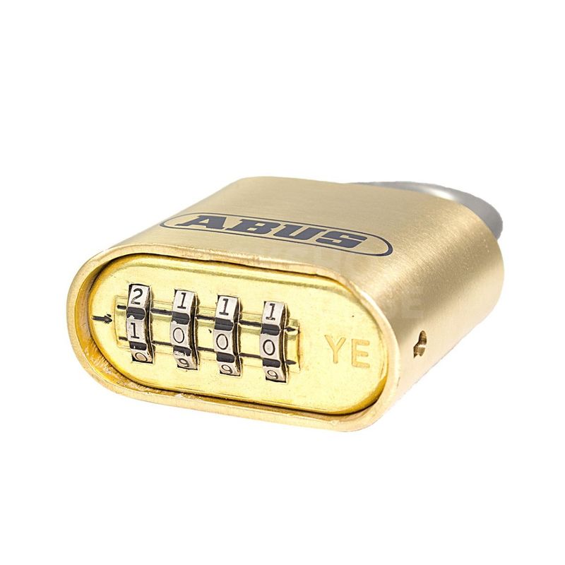 ABUS 180IB/50HB63 50mm Brass Combination Padlock – Long Shackle, 4-Digit Resettable Code