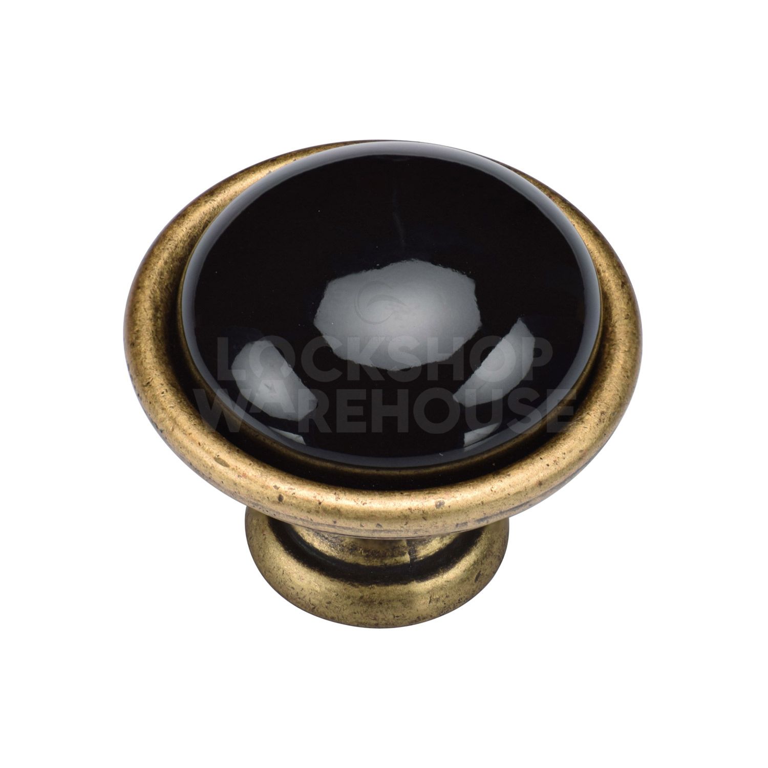 Black Domed Cabinet Knob