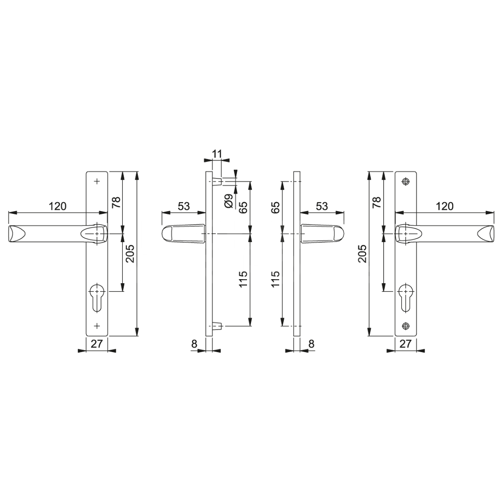 HOPPE London 113/200LM Lever/Lever Handle Set