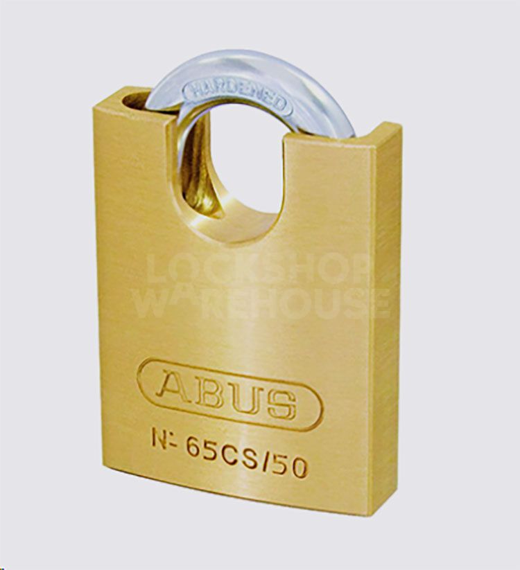 Gallery Image: ABUS 65CS/50 Brass Closed Shackle Padlock