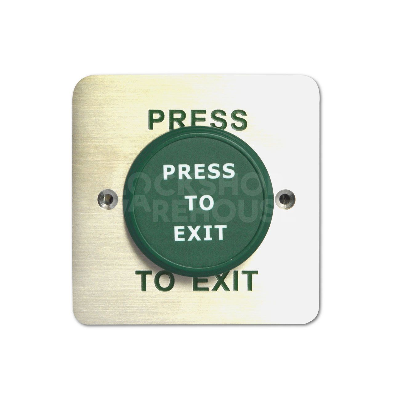 ASEC 1 Gang Press Exit Button Large Green Dome