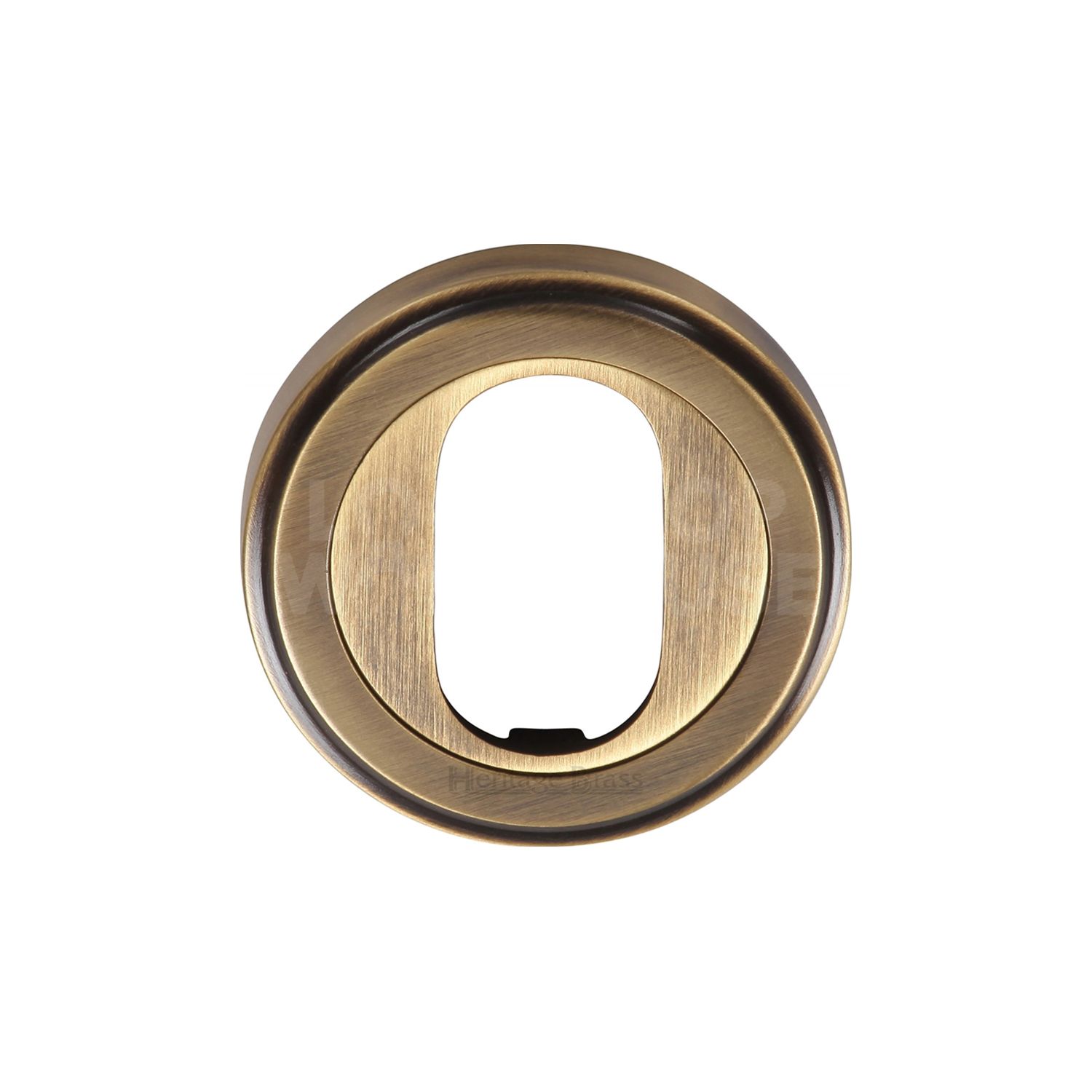 Heritage Brass Traditional Oval Profile Cylinder Escutcheon Round