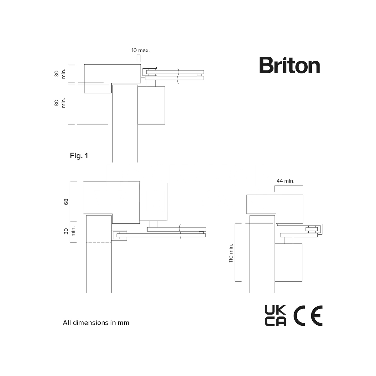 Gallery Image: Briton 1120B Door Closer - Stainless Steel