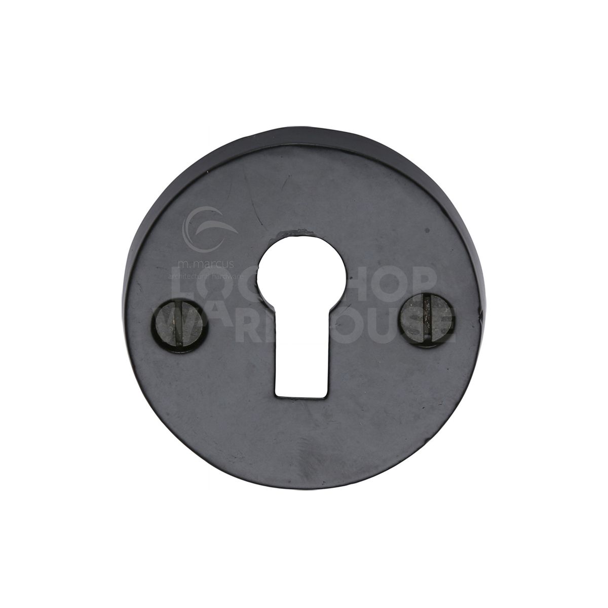 Gallery Image: Traditional Black Iron Standard Key Escutcheon by M Marcus