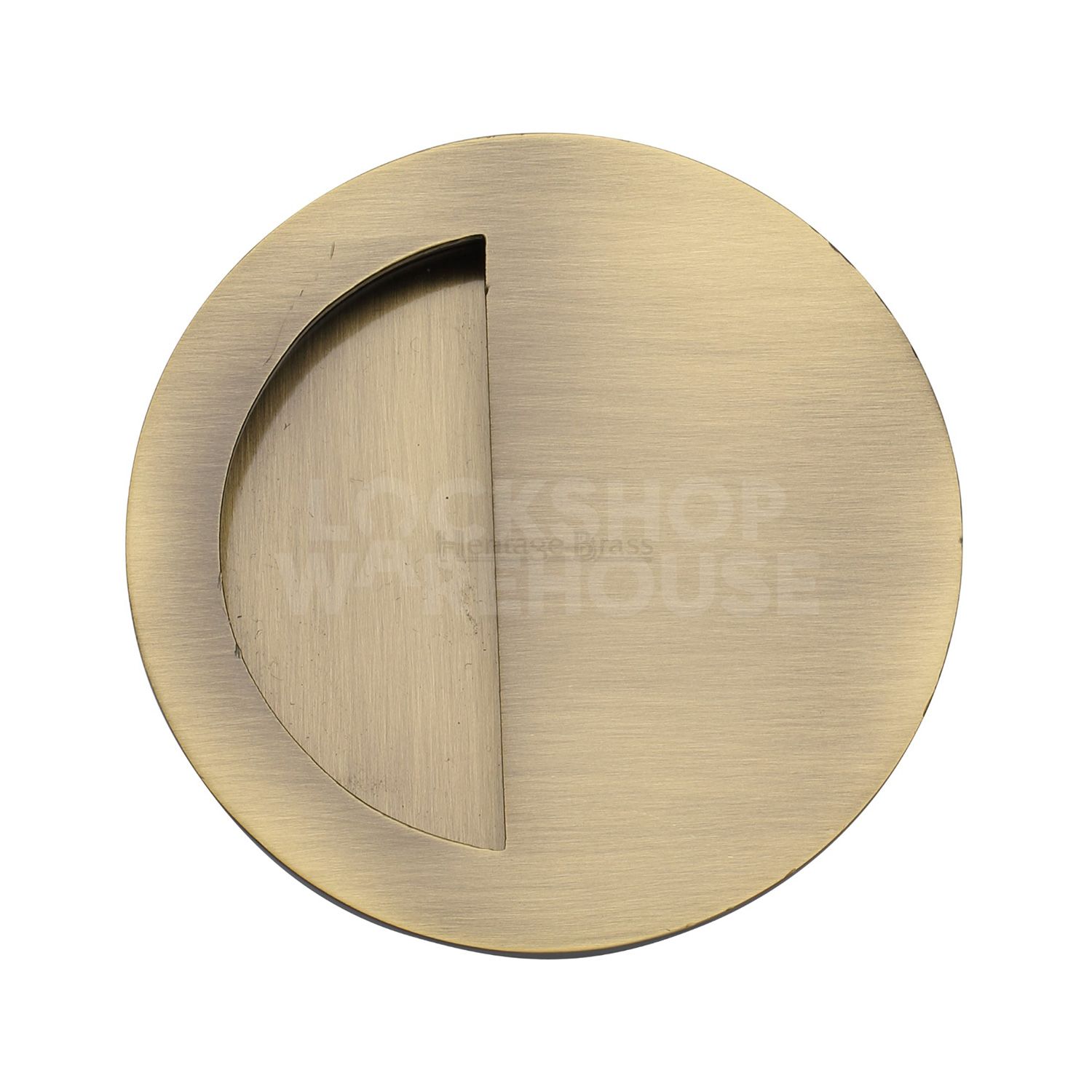 Heritage Brass Traditional Round Half Moon Flush Pull