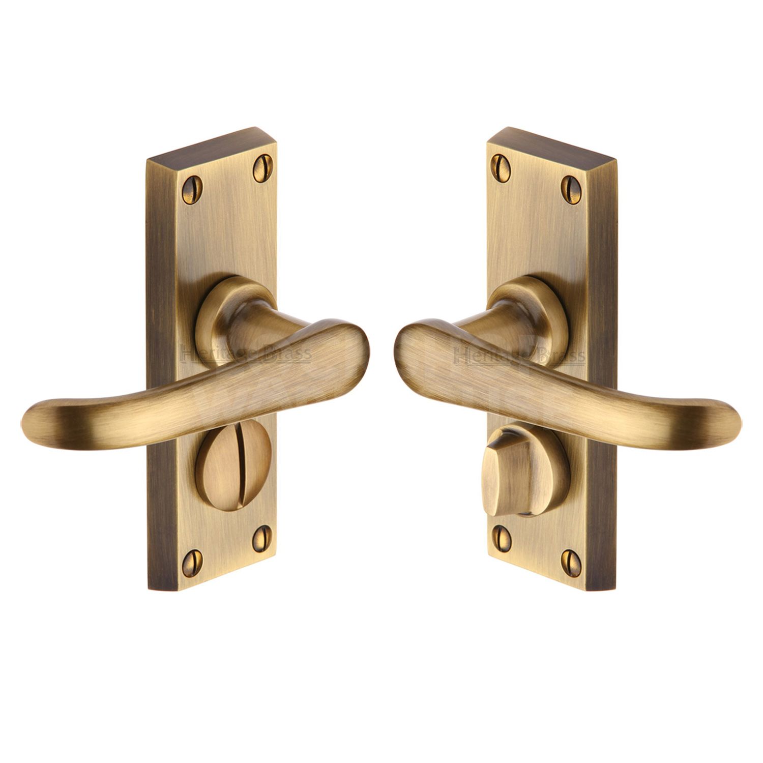 Art Deco Windsor Door Handles (Pair) by Heritage Brass