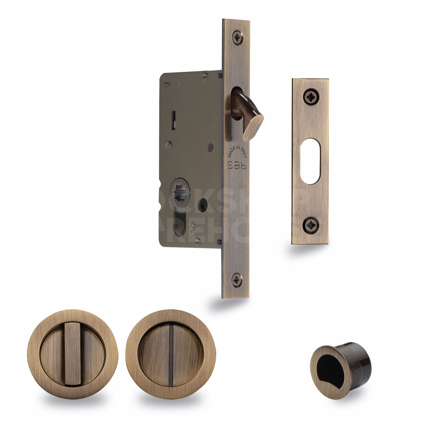 Traditional Round Privacy Turns Sliding Lock by M Marcus