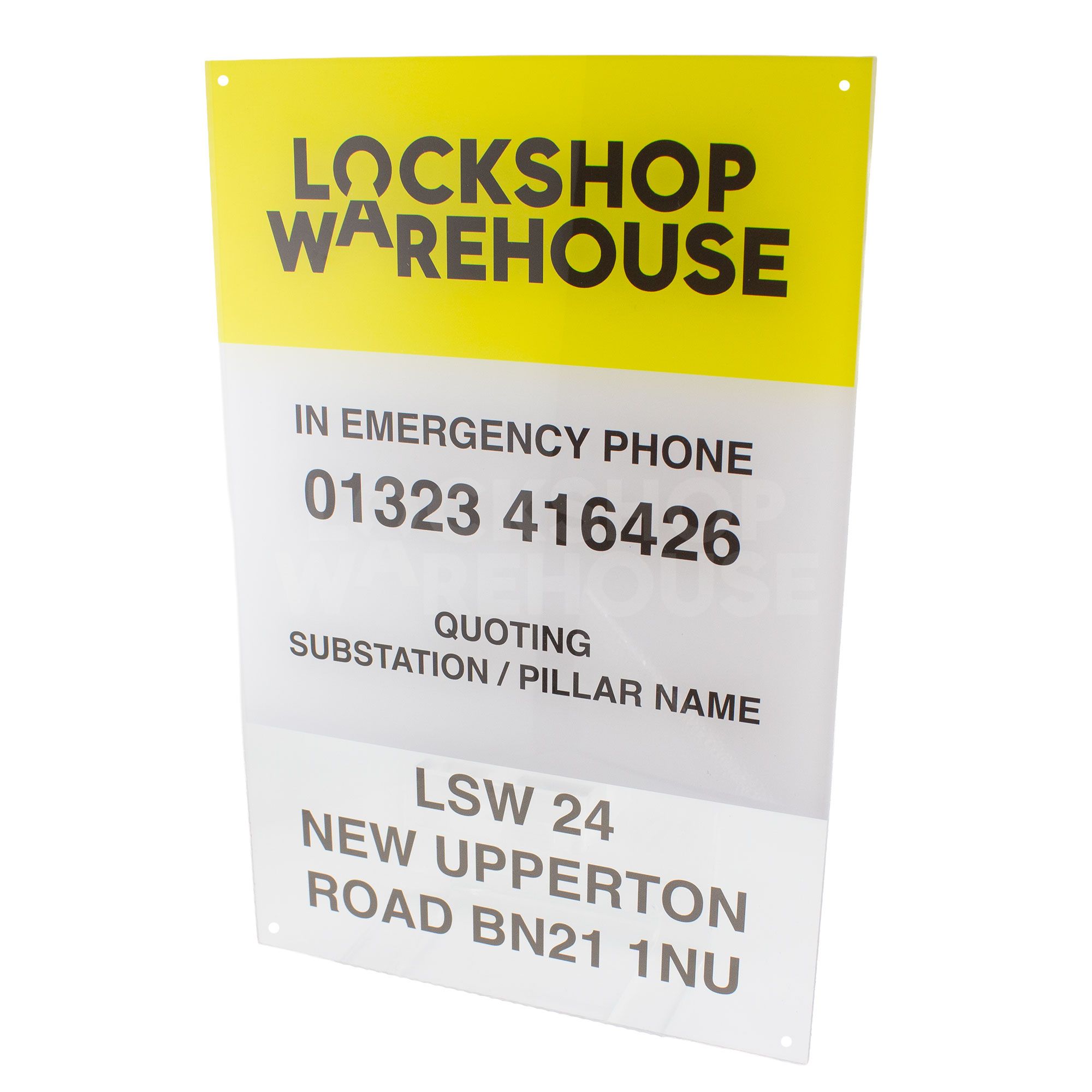 Clear Polycarbonate Sign - 3mm - Reverse Print